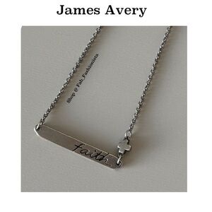 James Avery Faith Cross Bar Necklace